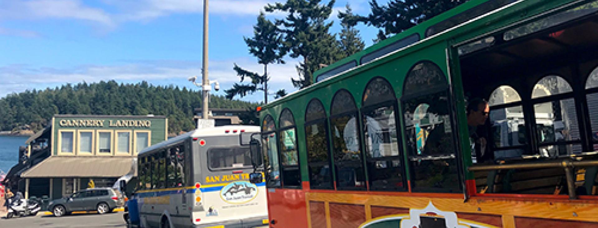 San Juan Island has excellent public transportation in during Summer
